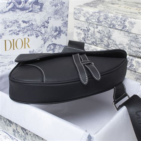 saddle bag black grained calfskin with dior and shawn signature|dior and shawn bee saddle bag.